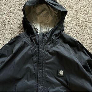 Size Large Black Carhartt Men's Dark Gray Raincoat